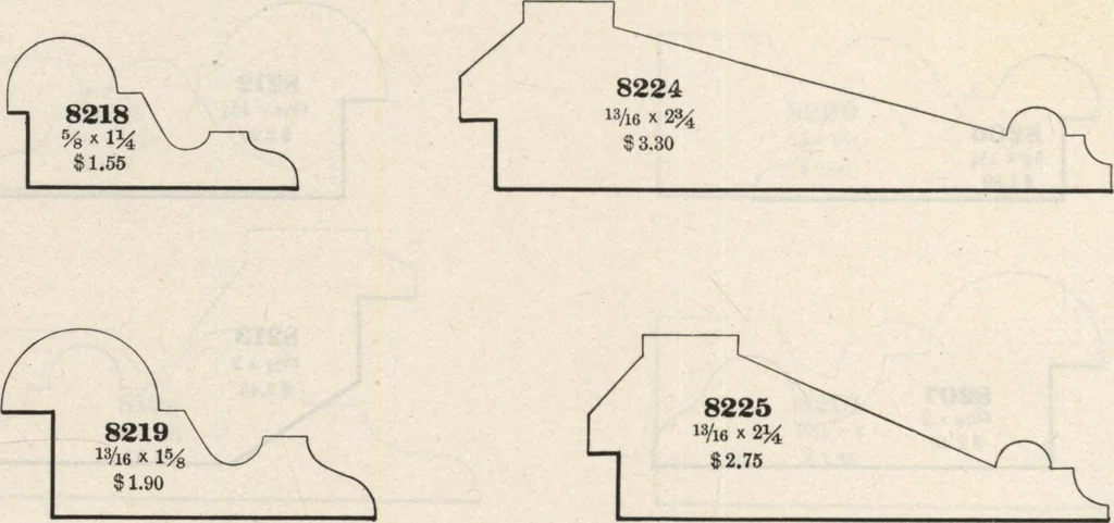 An illustration from Sash, doors, blinds, mouldings, and all kinds of millwork, 1904, leaf 385