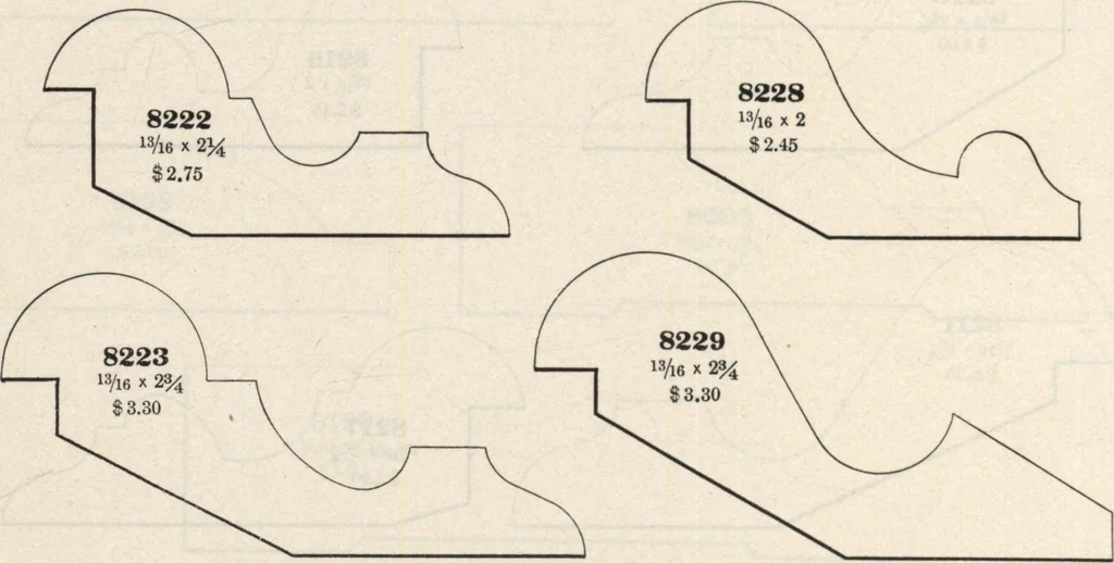 An illustration from Sash, doors, blinds, mouldings, and all kinds of millwork, 1904, leaf 385