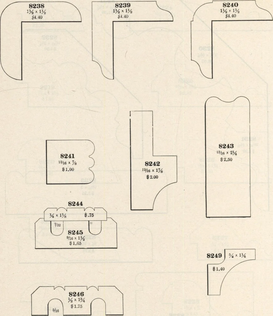 An illustration from Sash, doors, blinds, mouldings, and all kinds of millwork, 1904, leaf 387