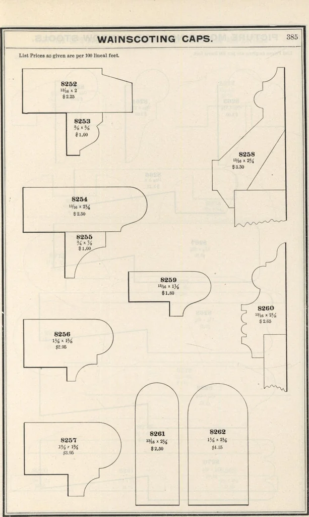 An illustration from Sash, doors, blinds, mouldings, and all kinds of millwork, 1904, leaf 388