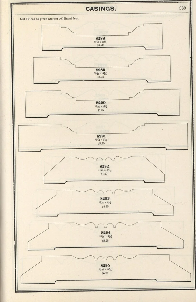 An illustration from Sash, doors, blinds, mouldings, and all kinds of millwork, 1904, leaf 392