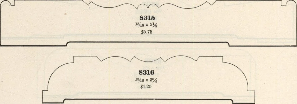 An illustration from Sash, doors, blinds, mouldings, and all kinds of millwork, 1904, leaf 395