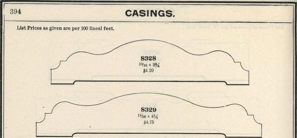 An illustration from Sash, doors, blinds, mouldings, and all kinds of millwork, 1904, leaf 397