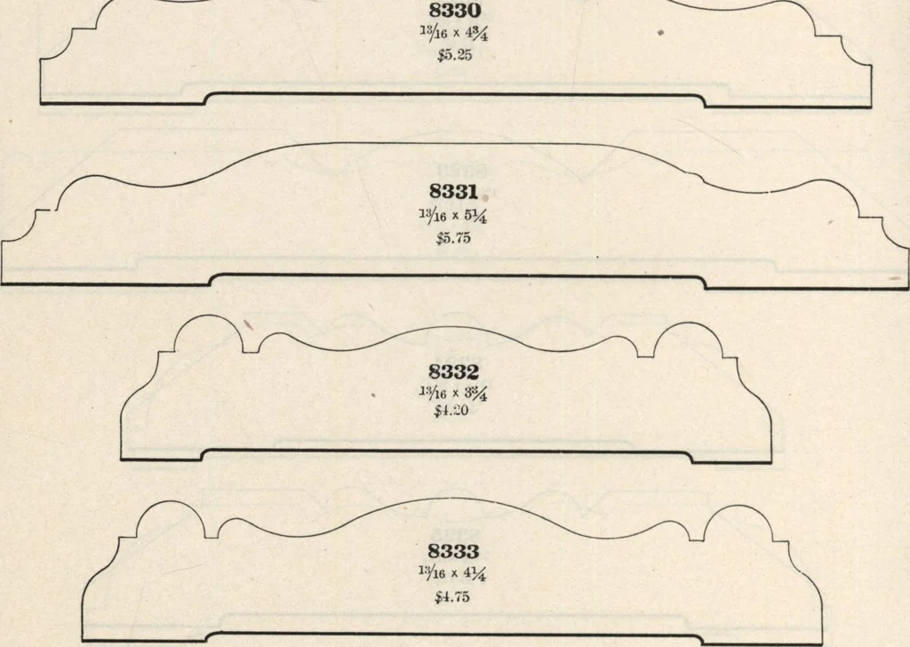 An illustration from Sash, doors, blinds, mouldings, and all kinds of millwork, 1904, leaf 397