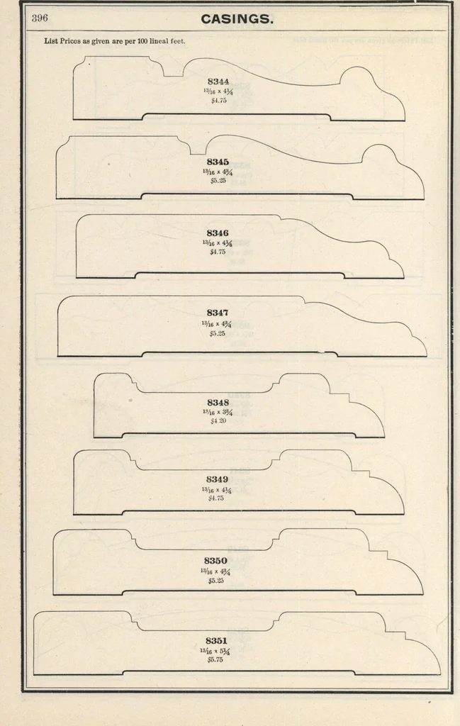 An illustration from Sash, doors, blinds, mouldings, and all kinds of millwork, 1904, leaf 399