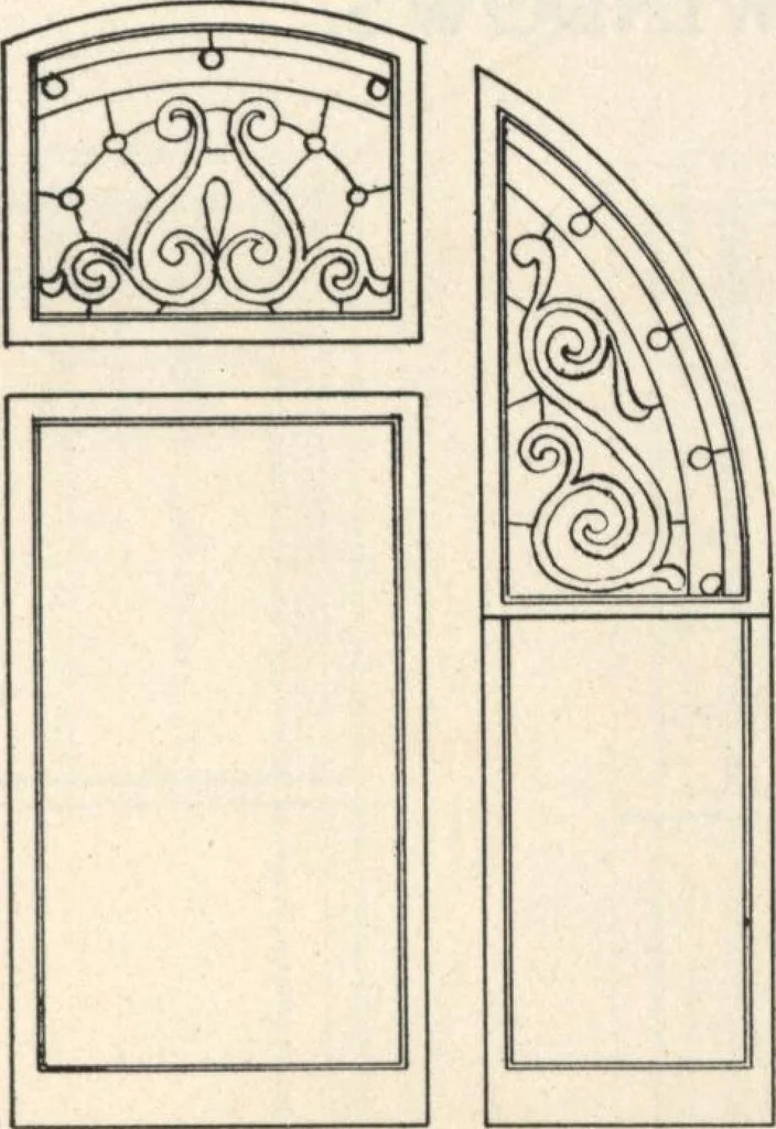 An illustration from Sash, doors, blinds, mouldings, and all kinds of millwork, 1904, leaf 40
