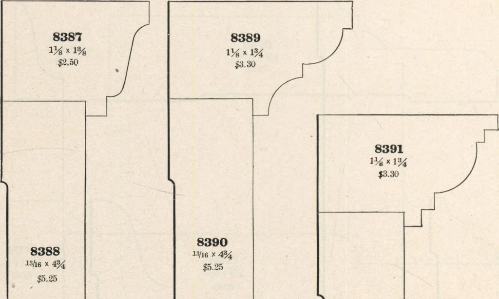 An illustration from Sash, doors, blinds, mouldings, and all kinds of millwork, 1904, leaf 405