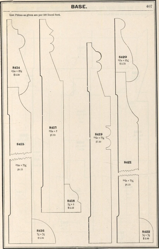 An illustration from Sash, doors, blinds, mouldings, and all kinds of millwork, 1904, leaf 410