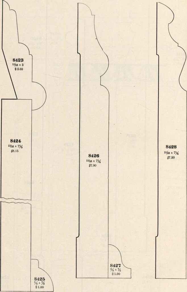 An illustration from Sash, doors, blinds, mouldings, and all kinds of millwork, 1904, leaf 411