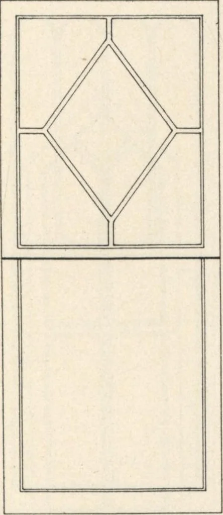 An illustration from Sash, doors, blinds, mouldings, and all kinds of millwork, 1904, leaf 42