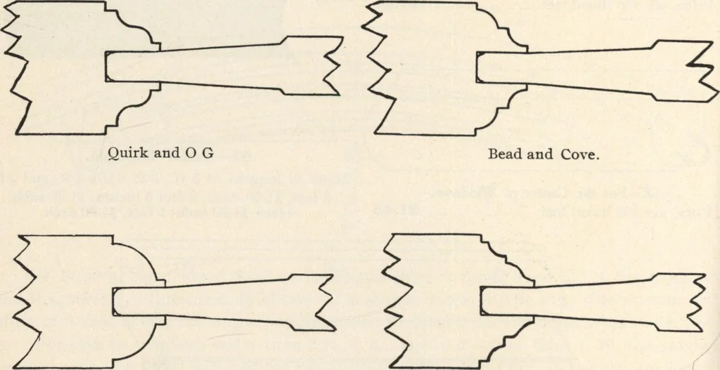 An illustration from Sash, doors, blinds, mouldings, and all kinds of millwork, 1904, leaf 53