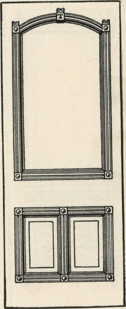 An illustration from Sash, doors, blinds, mouldings, and all kinds of millwork, 1904, leaf 62