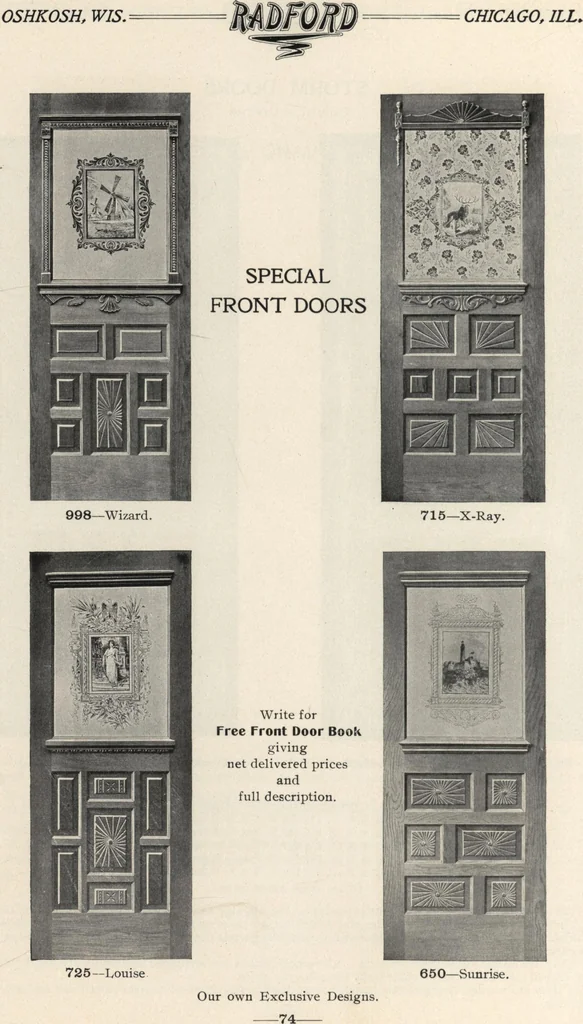 An illustration from Sash, doors, blinds, mouldings, and all kinds of millwork, 1904, leaf 77