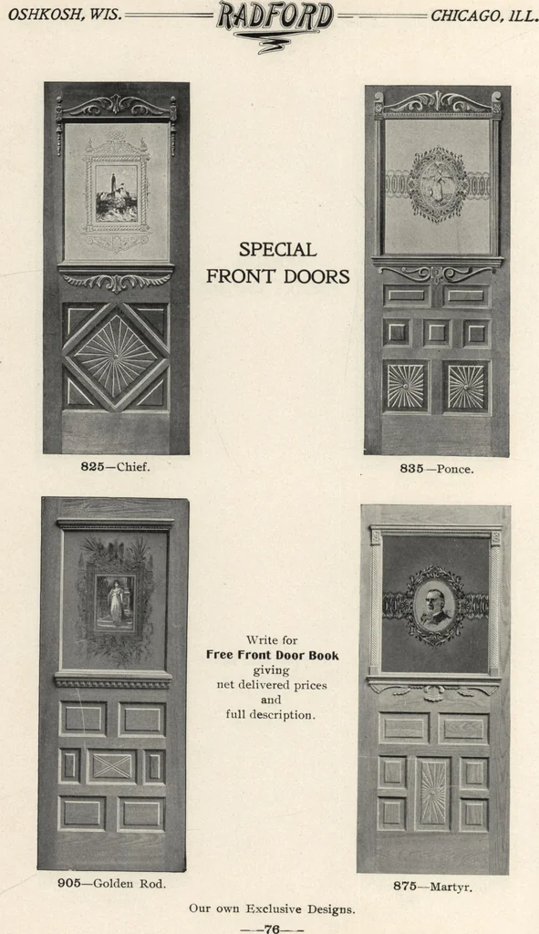 An illustration from Sash, doors, blinds, mouldings, and all kinds of millwork, 1904, leaf 79
