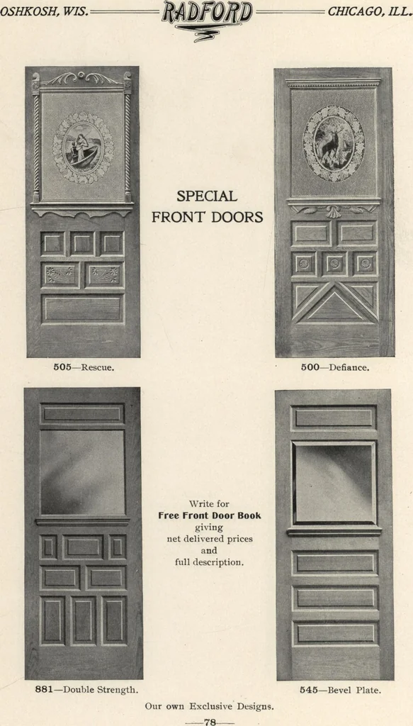 An illustration from Sash, doors, blinds, mouldings, and all kinds of millwork, 1904, leaf 81