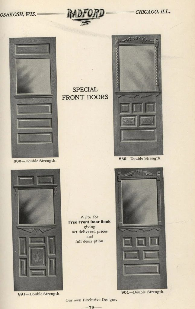 An illustration from Sash, doors, blinds, mouldings, and all kinds of millwork, 1904, leaf 82