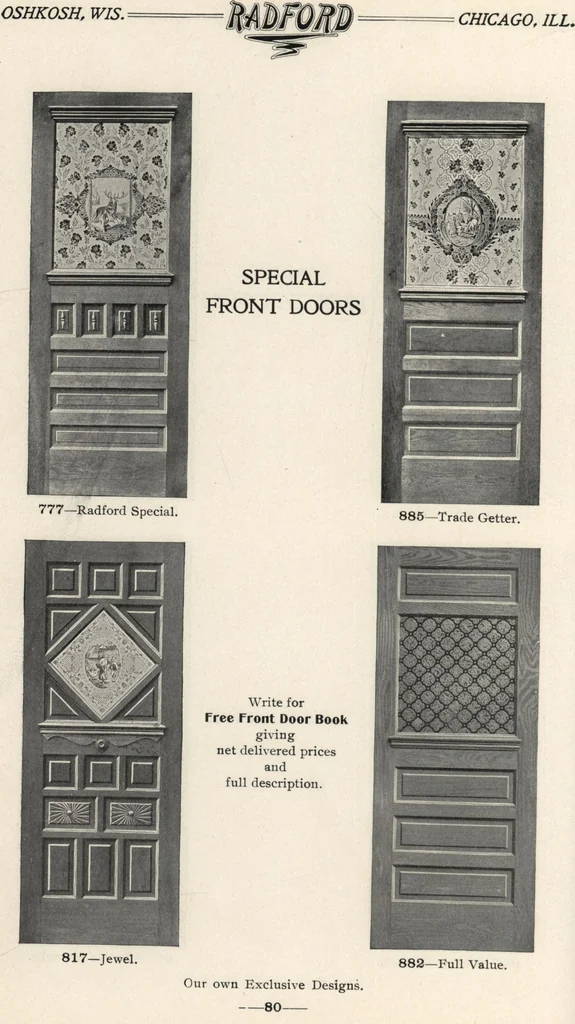 An illustration from Sash, doors, blinds, mouldings, and all kinds of millwork, 1904, leaf 83