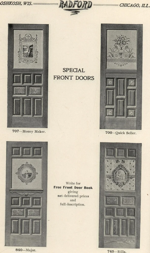 An illustration from Sash, doors, blinds, mouldings, and all kinds of millwork, 1904, leaf 85