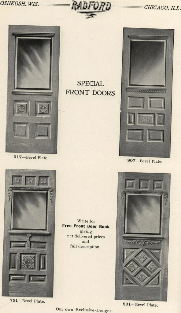 An illustration from Sash, doors, blinds, mouldings, and all kinds of millwork, 1904, leaf 87
