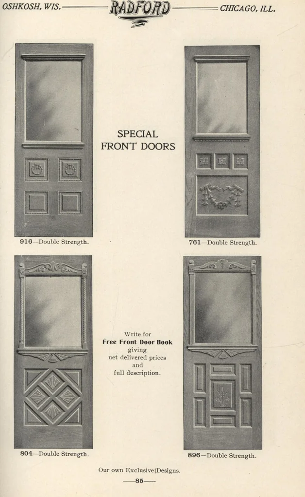 An illustration from Sash, doors, blinds, mouldings, and all kinds of millwork, 1904, leaf 88