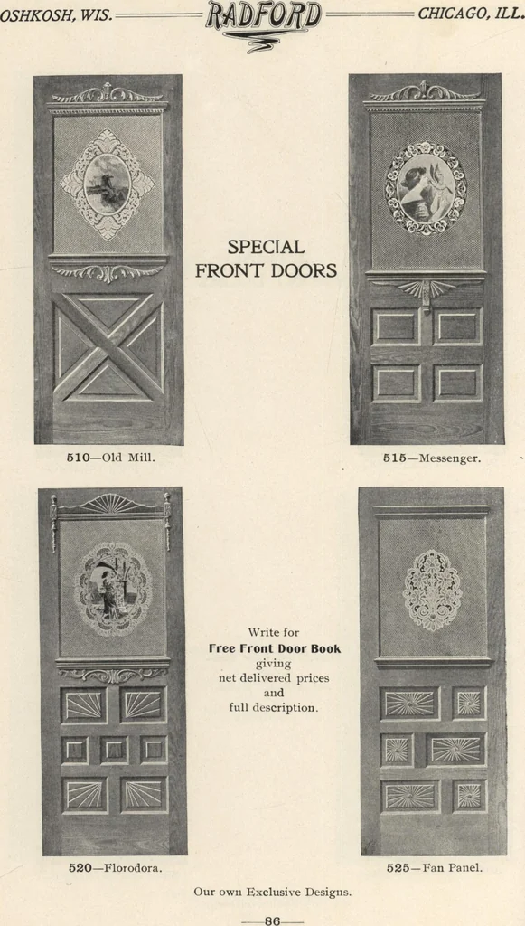 An illustration from Sash, doors, blinds, mouldings, and all kinds of millwork, 1904, leaf 89