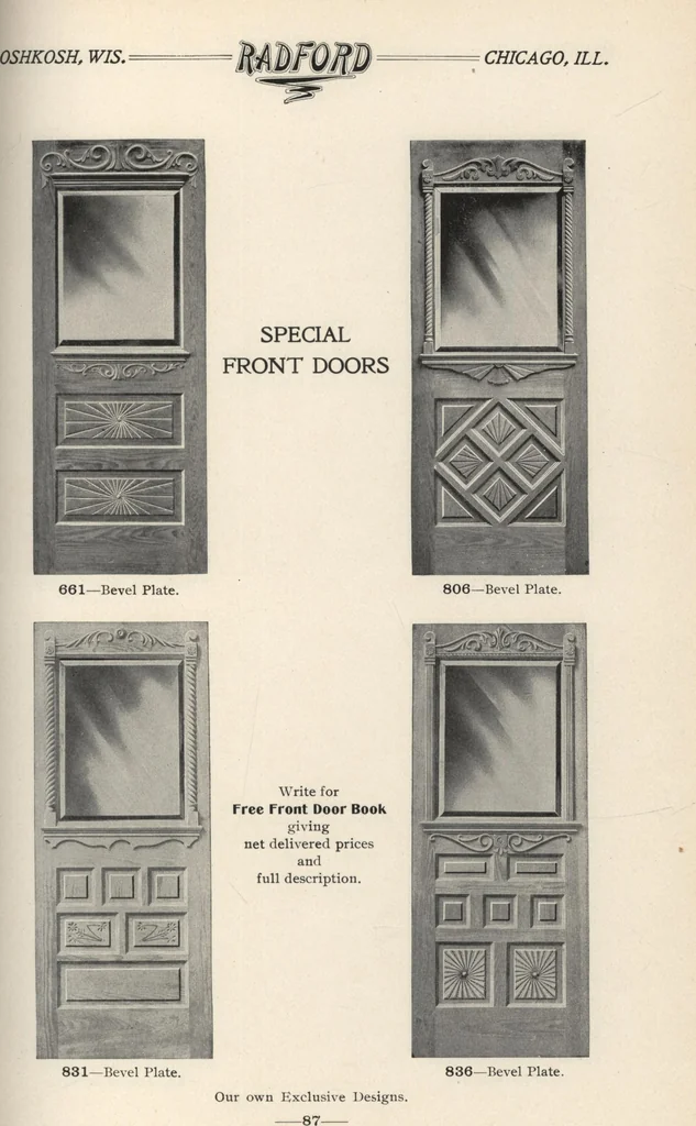 An illustration from Sash, doors, blinds, mouldings, and all kinds of millwork, 1904, leaf 90