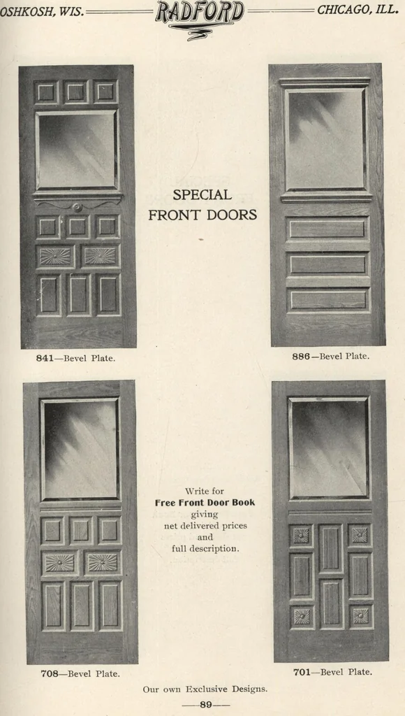 An illustration from Sash, doors, blinds, mouldings, and all kinds of millwork, 1904, leaf 92