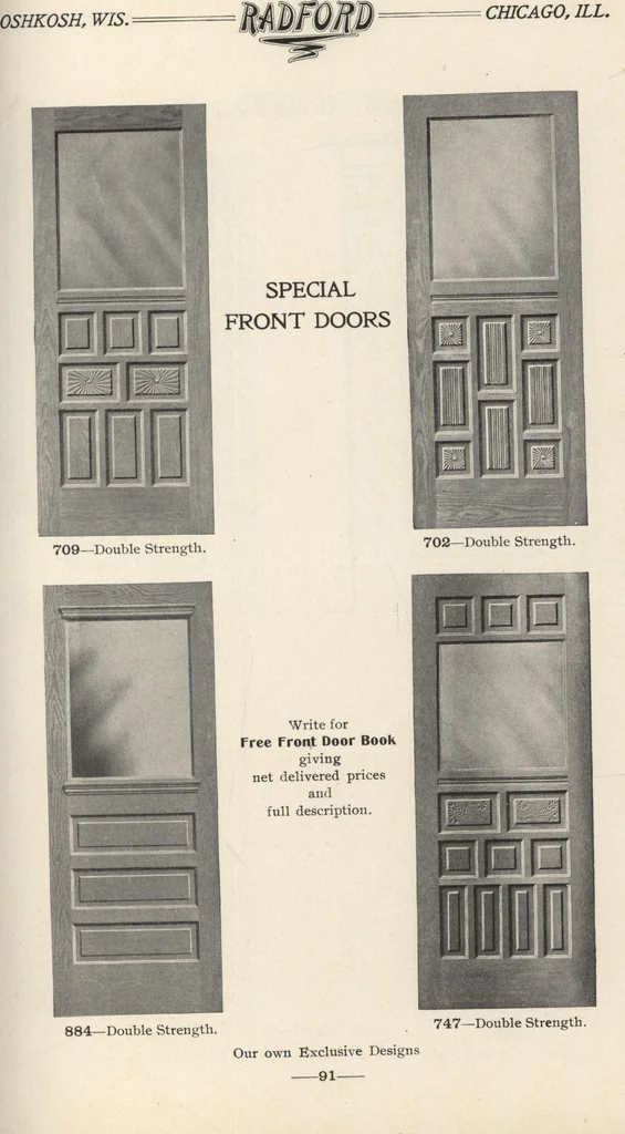 An illustration from Sash, doors, blinds, mouldings, and all kinds of millwork, 1904, leaf 94