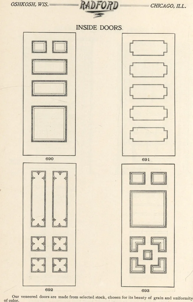 An illustration from Sash, doors, blinds, mouldings, and all kinds of millwork, 1904, leaf 97