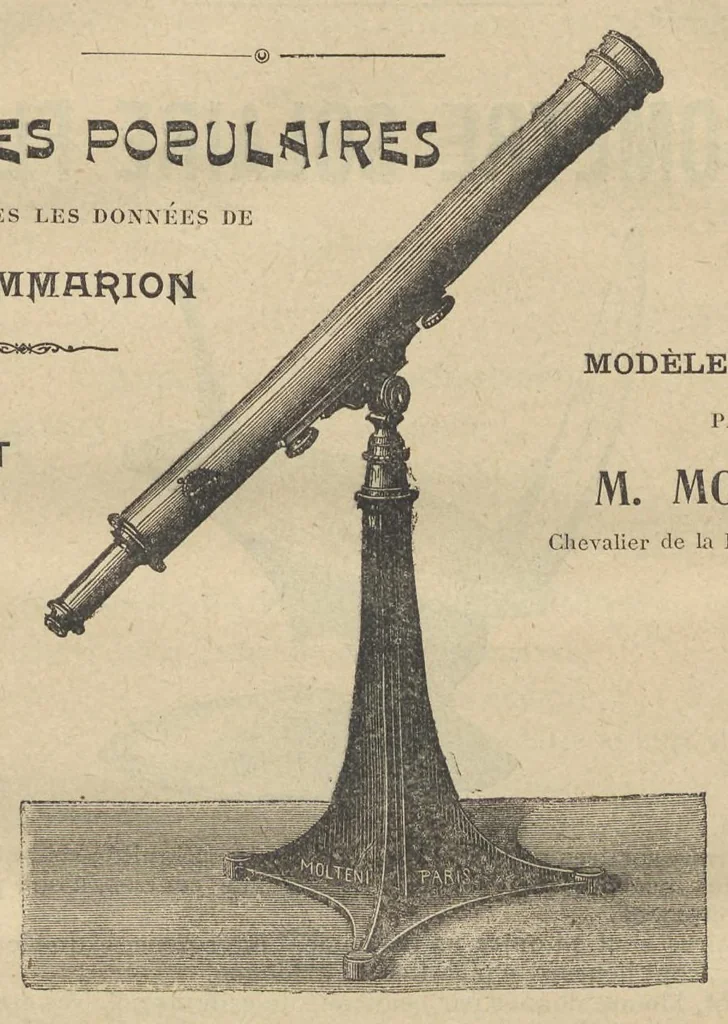 An illustration from Éditions des Diapositives pour Conférences Scientifiques et Mondaines: Catalogue Général des vues scientifiques & littéraries classées suivant un ordre méthodique et rationnel - 1er Fascicule Astronomie, 1905, leaf 34