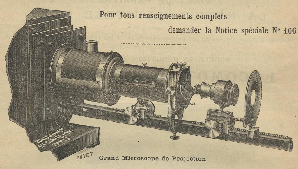 An illustration from No. 38 - Projections Molteni - Éditions des Diapositives pour Conférences Scientifiques et Mondaines: Catalogue Général des vues scientifiques & littéraries classées suivant un ordre méthodique et rat. 2e Fascicule Physique & Chimie, 1907, leaf 49
