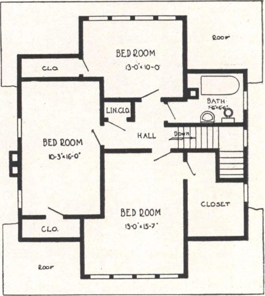 An illustration from Bennett better-built, ready-cut homes, catalog no. 21, 1922, leaf 13