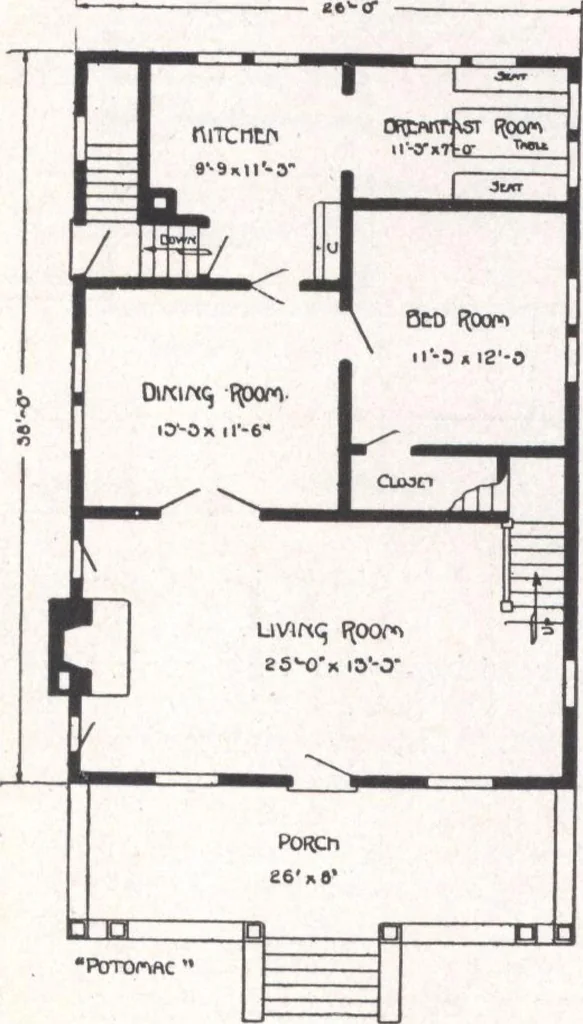 An illustration from Bennett better-built, ready-cut homes, catalog no. 21, 1922, leaf 15