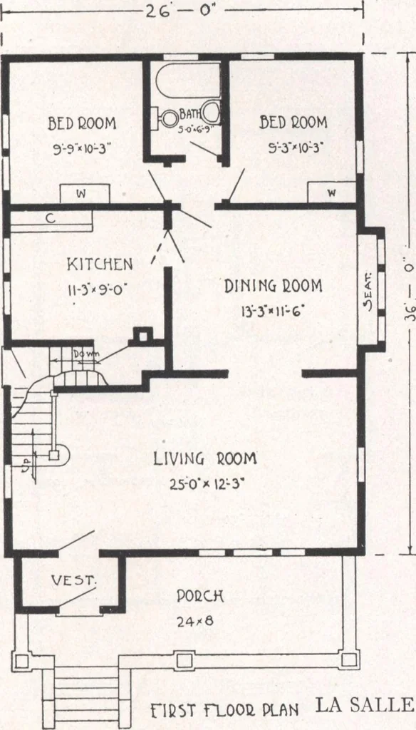 An illustration from Bennett better-built, ready-cut homes, catalog no. 21, 1922, leaf 16