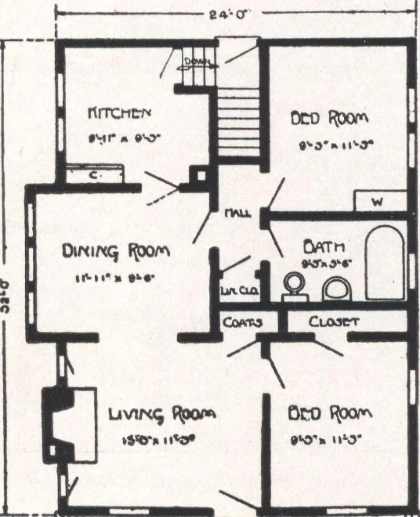 An illustration from Bennett better-built, ready-cut homes, catalog no. 21, 1922, leaf 17