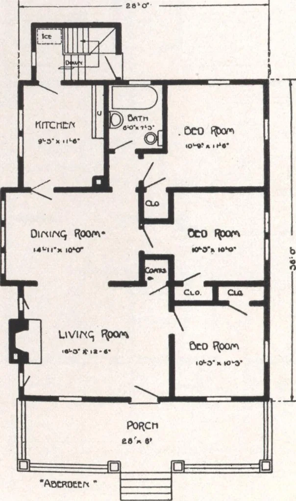 An illustration from Bennett better-built, ready-cut homes, catalog no. 21, 1922, leaf 17
