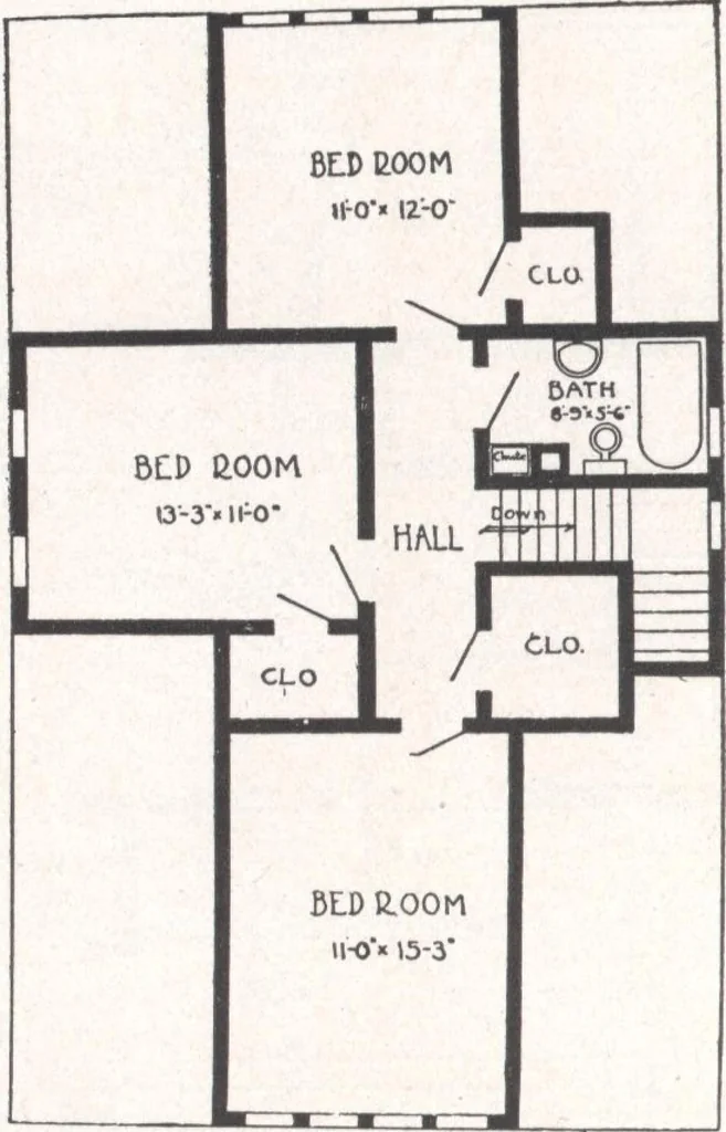 An illustration from Bennett better-built, ready-cut homes, catalog no. 21, 1922, leaf 19