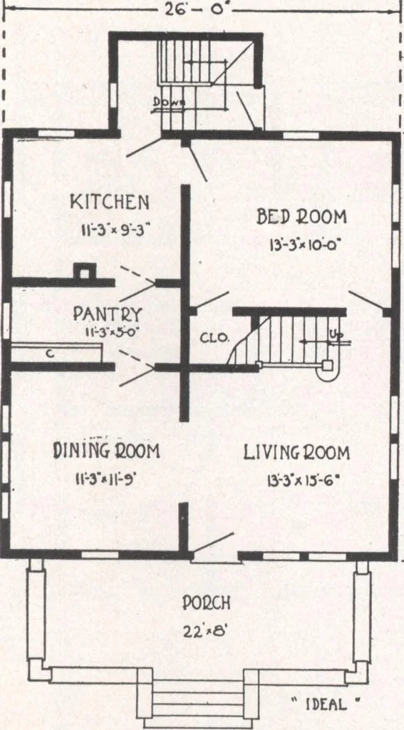 An illustration from Bennett better-built, ready-cut homes, catalog no. 21, 1922, leaf 20