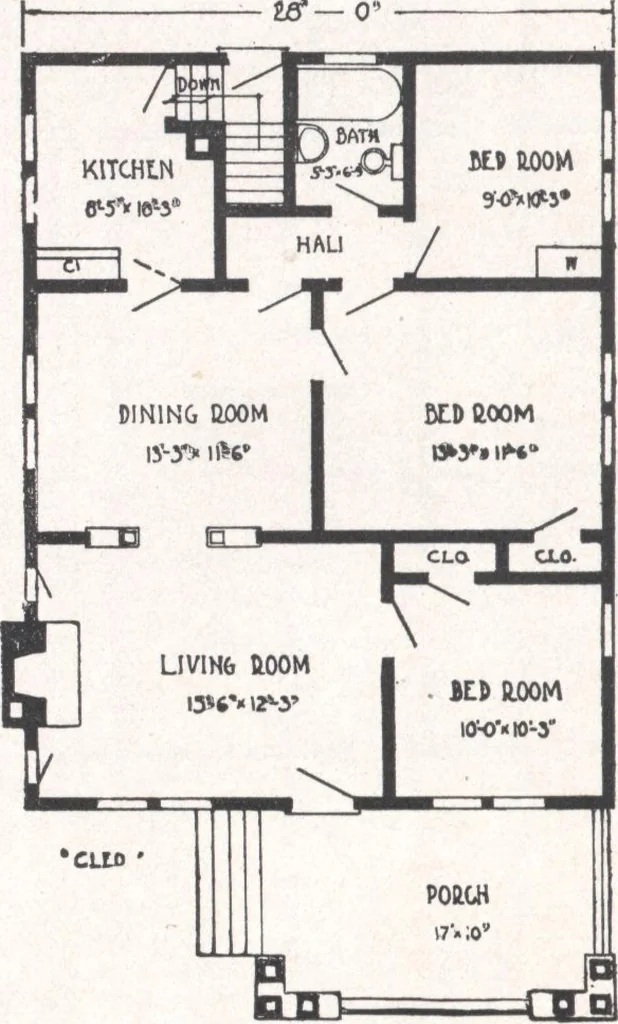 An illustration from Bennett better-built, ready-cut homes, catalog no. 21, 1922, leaf 21