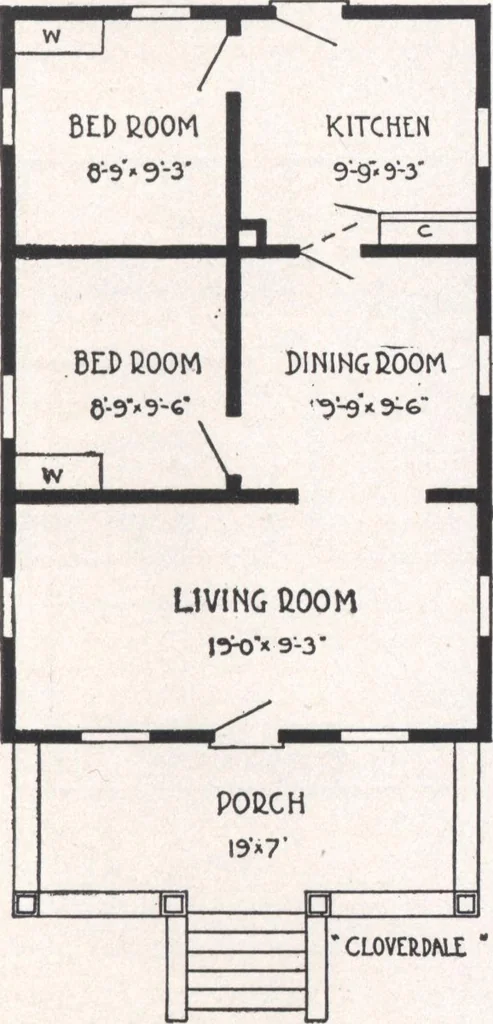 An illustration from Bennett better-built, ready-cut homes, catalog no. 21, 1922, leaf 22