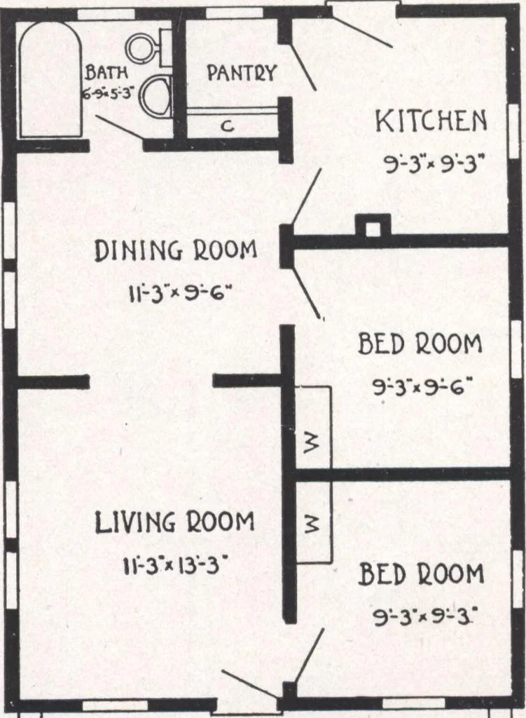 An illustration from Bennett better-built, ready-cut homes, catalog no. 21, 1922, leaf 22
