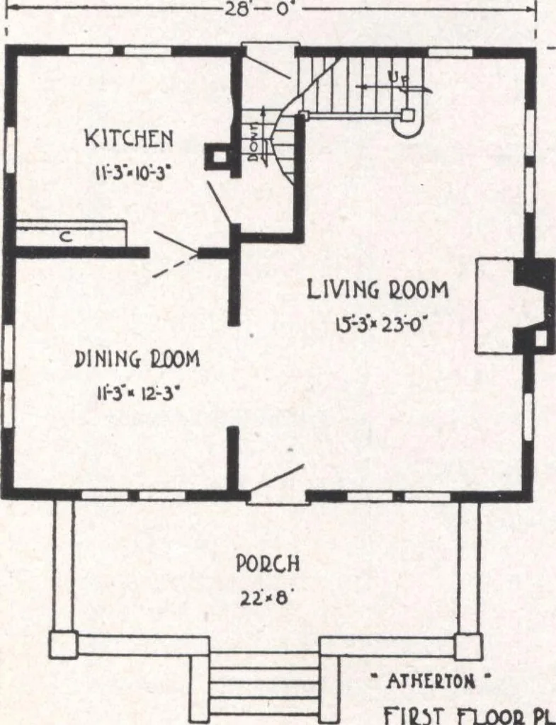 An illustration from Bennett better-built, ready-cut homes, catalog no. 21, 1922, leaf 23