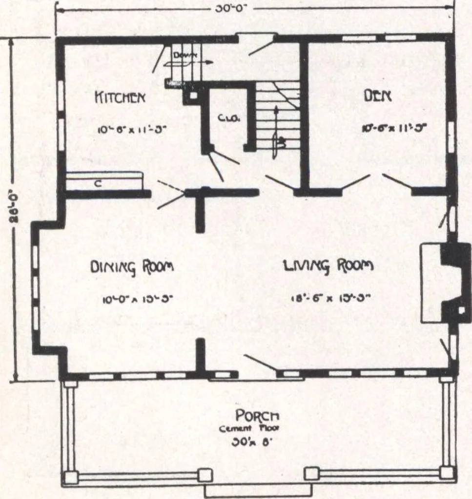An illustration from Bennett better-built, ready-cut homes, catalog no. 21, 1922, leaf 27