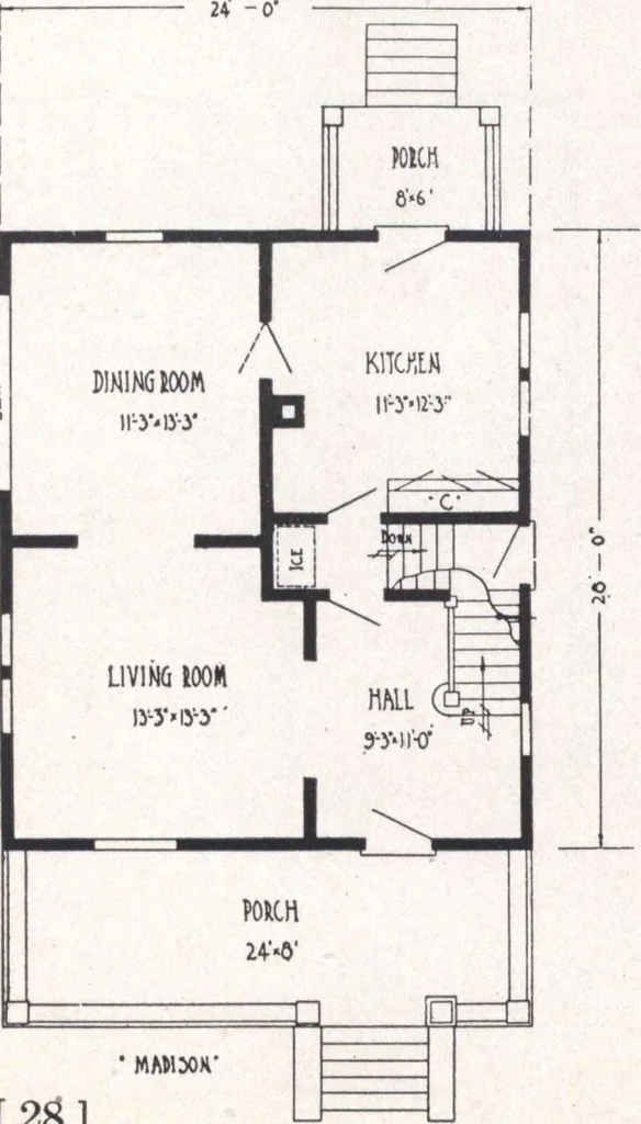An illustration from Bennett better-built, ready-cut homes, catalog no. 21, 1922, leaf 29