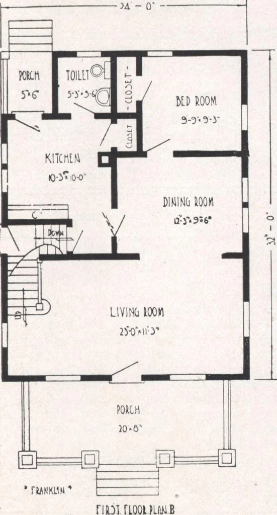 An illustration from Bennett better-built, ready-cut homes, catalog no. 21, 1922, leaf 30