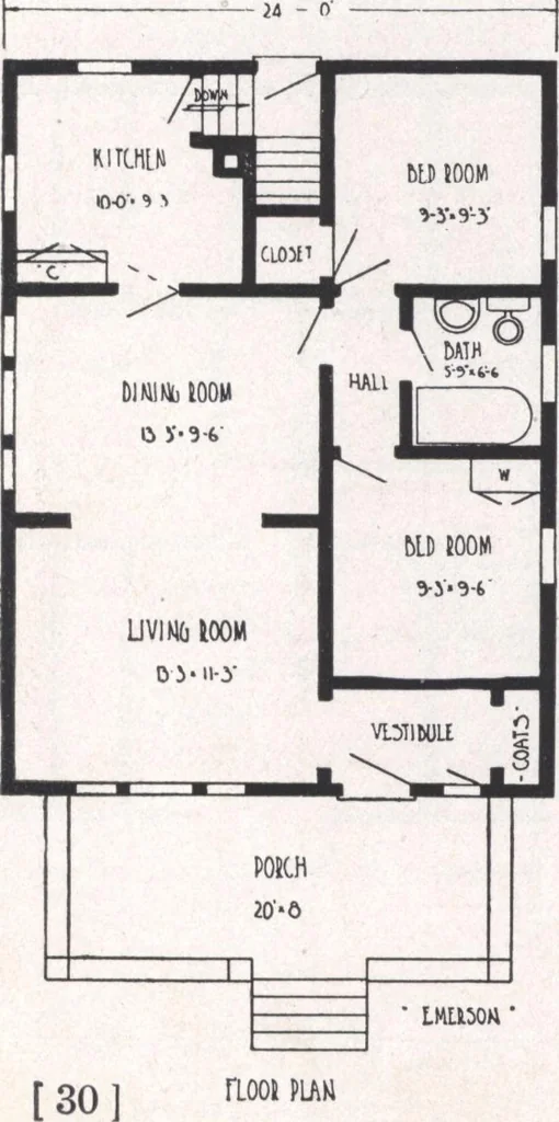 An illustration from Bennett better-built, ready-cut homes, catalog no. 21, 1922, leaf 31