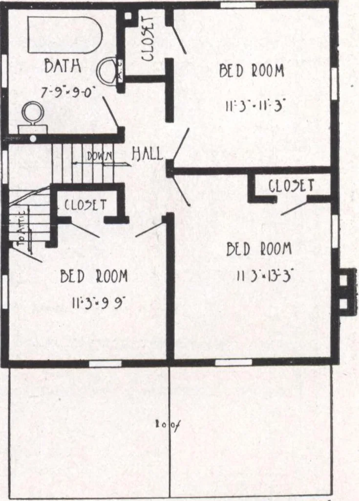 An illustration from Bennett better-built, ready-cut homes, catalog no. 21, 1922, leaf 32