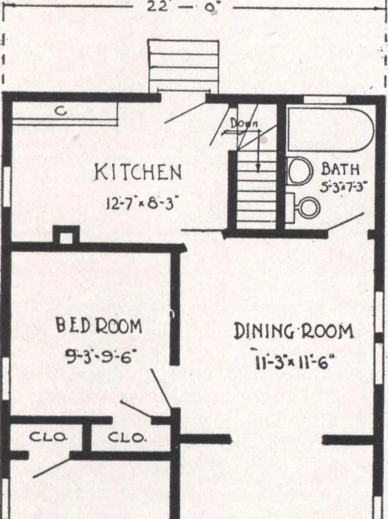 An illustration from Bennett better-built, ready-cut homes, catalog no. 21, 1922, leaf 34