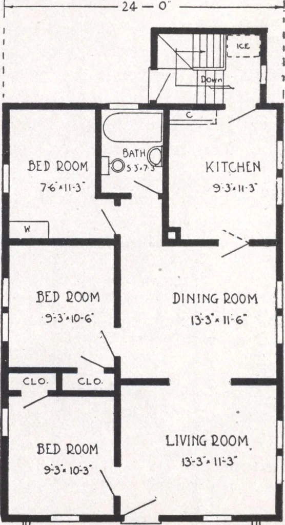 An illustration from Bennett better-built, ready-cut homes, catalog no. 21, 1922, leaf 34