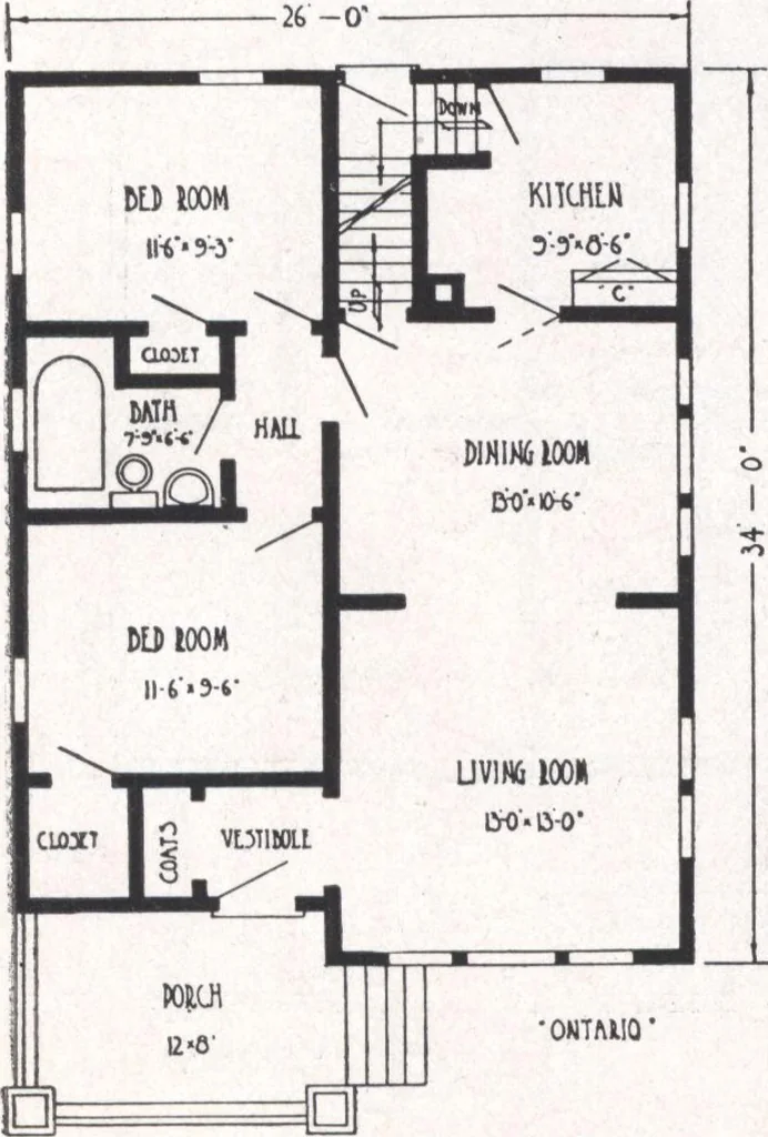 An illustration from Bennett better-built, ready-cut homes, catalog no. 21, 1922, leaf 35